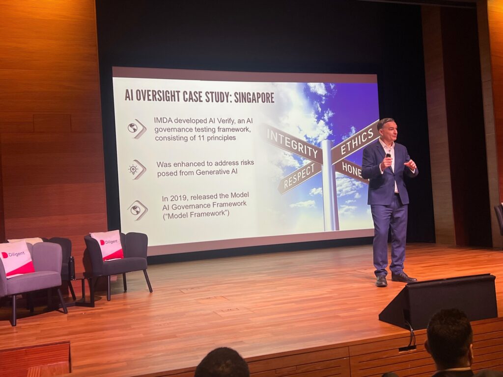 Mark Stuart speaking on AI in Singapore