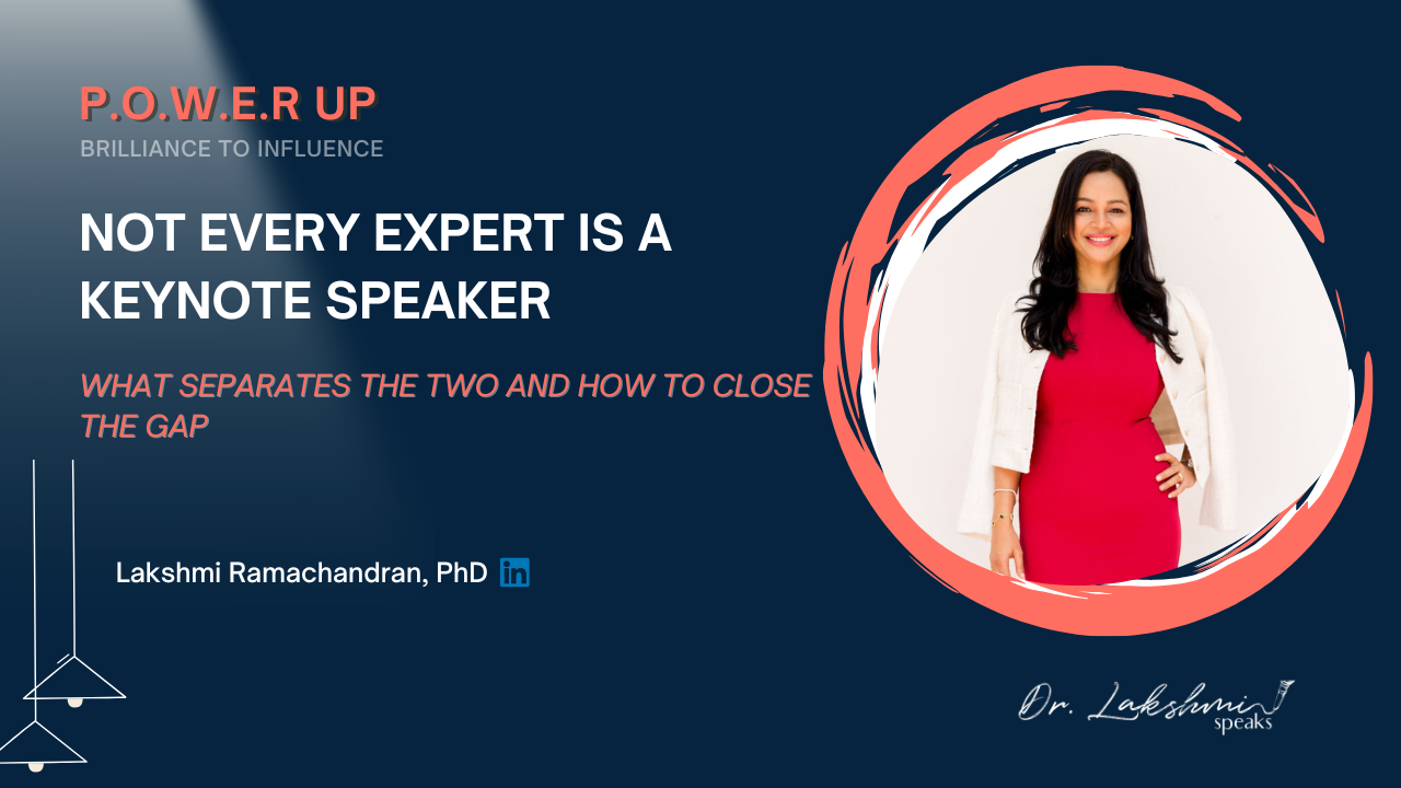 Not every expert is a Keynote Speaker